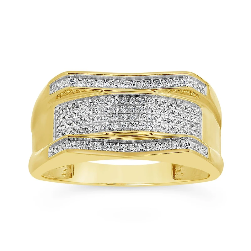 10K Yellow Gold 0.20CTW Diamond Ring