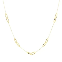 10K Yellow Gold Diamond Cut Paperclip Chain Necklace