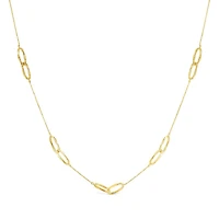 10K Yellow Gold Diamond Cut Paperclip Chain Necklace