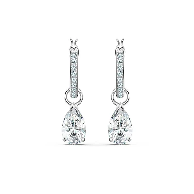 Swarovski Attract Mini Hoop Pear Earrings
