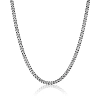 Stainless Steel Brushed Diamond Cut 5.5mm 22+2" Necklace