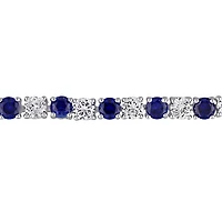 Julianna B Sterling Silver Created Blue & White Sapphire Bracelet