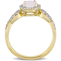 Julianna B 10K Yellow Gold Opal & Diamond Ring