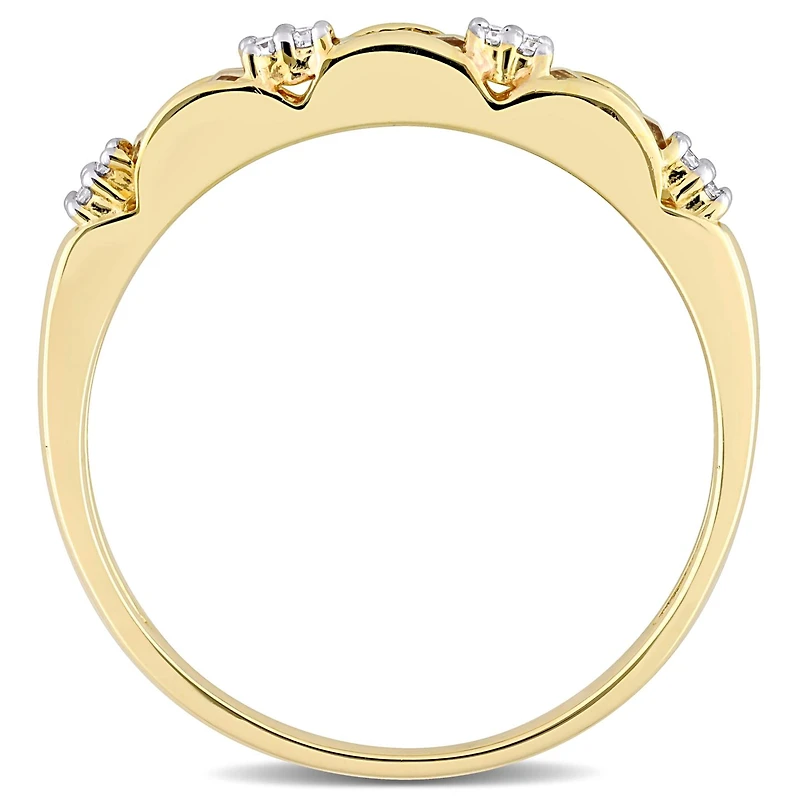 Julianna B 10K Yellow Gold Citrine & Diamond Ring