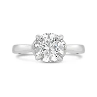 14K White Gold Lab Grown 2.00CT Diamond Solitaire Ring
