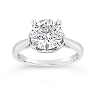 14K White Gold Lab Grown 3.00CT Diamond Solitaire Ring