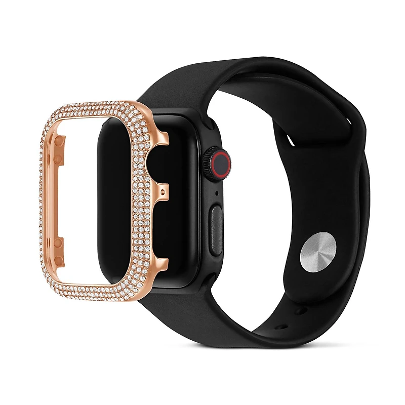 Swarovski Sparkling 40 Mm Rose Gold-Tone Case Compatible With Apple Watch®
