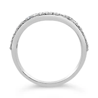 10K White Gold 1.00CTW Diamond Chevron Band