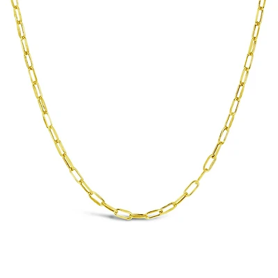 10K Yellow Gold 24" 2.4mm Paper Clip Chain