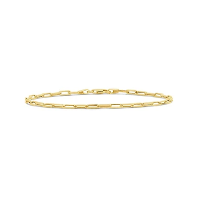 10K Yellow Gold 8" 3.2mm Paper Clip Bracelet