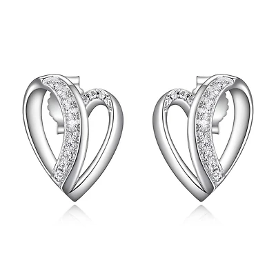 ELLE Amour Overlap Heart Earrings