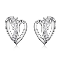ELLE Amour Overlap Heart Earrings