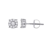 10K White Gold 0.50CTW Diamond Studs