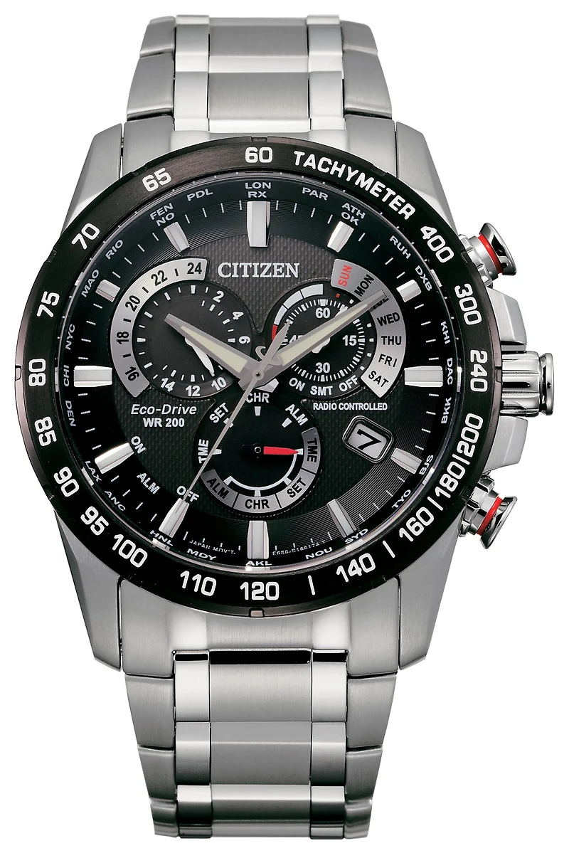 Citizen Men'S Perpetual Chrono Silver Tone Watch