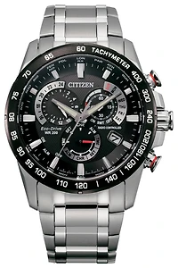 Citizen Men'S Perpetual Chrono Silver Tone Watch