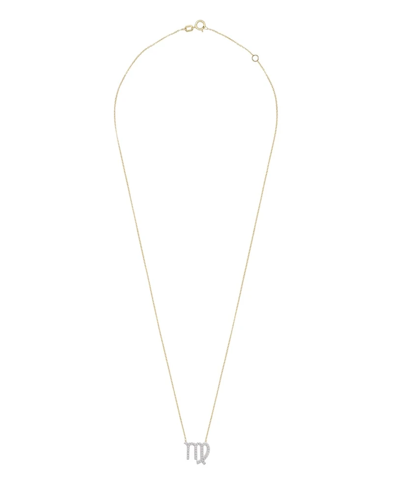 10K Yellow Gold Virgo 0.10CTW Diamond Pendant