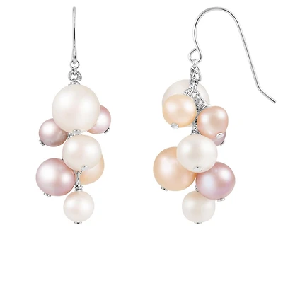 Sterling Silver Multicoloured Freshwater Pearl Earrings