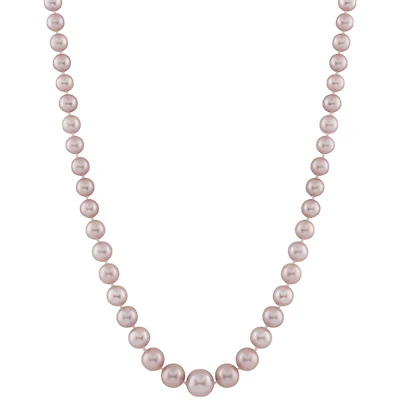 14K Yellow Gold 4-8mm Pink Freshwater Pearl 18" Necklace