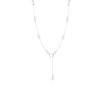 Sterling Silver 7.5-8mm Freshwater Pearls 18" Necklace