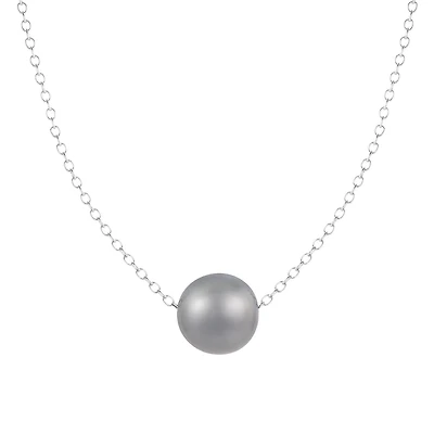 Sterling Silver 10mm Freshwater Pearl 17" Necklace