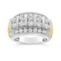 10K White and Yellow Gold Lab Grown 2.94CTW Diamond Band