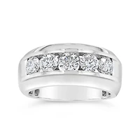 10K White Gold Lab Grown 1.94CTW Diamond Men's Band