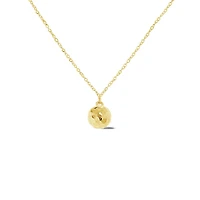 10K Yellow Gold 18" Ball Diamond Cut Necklace