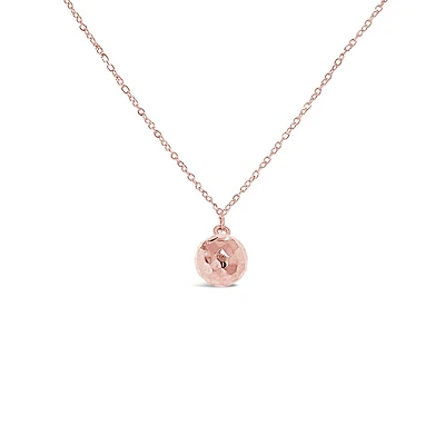 10K Rose Gold 18" Ball Diamond Cut Necklace