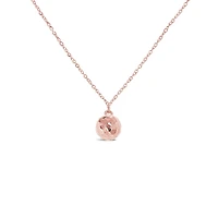 10K Rose Gold 18" Ball Diamond Cut Necklace