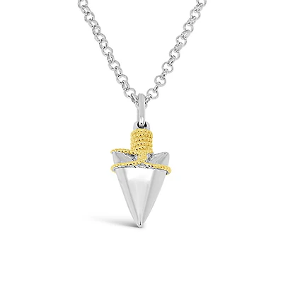 Sterling Silver Arrow Pendant with 24" Rolo Chain