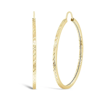 10K Yellow Gold 30mm Light Flexible Hoops