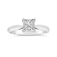 Glacier Fire 14K White Gold 1.00CT Princess Cut Diamond Solitaire Ring