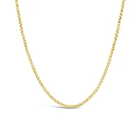 10K Yellow Gold 20" 1.35mm Round Box Chain