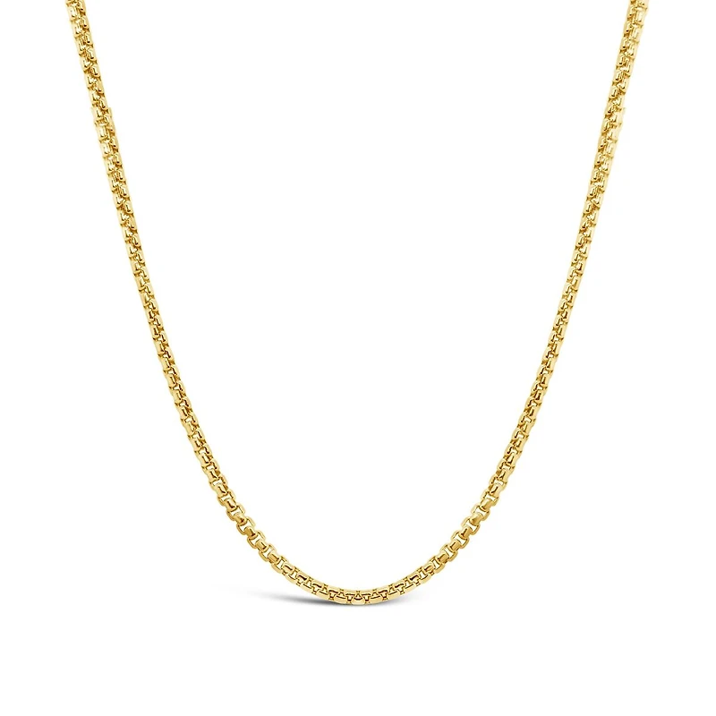 10K Yellow Gold 18" 1.35mm Round Box Chain