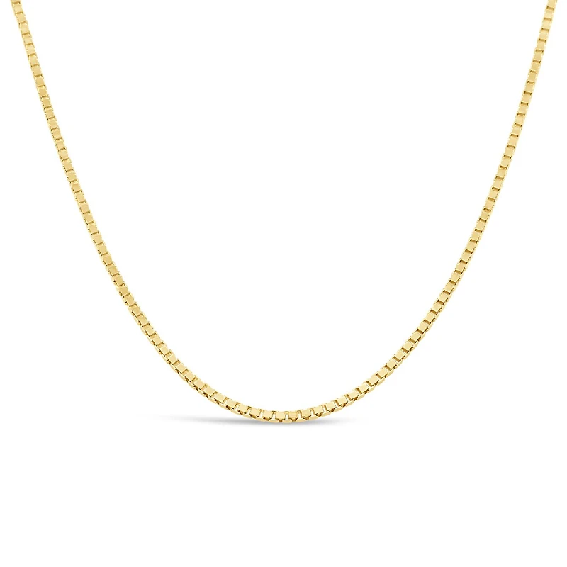 10K Yellow Gold 18" 1.3mm Box Chain