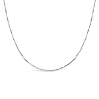 10K White Gold 16" 0.9mm Box Chain