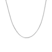 10K White Gold 20" 1.05mm Diamond Cut Curb Chain