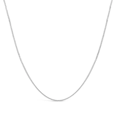 10K White Gold 18" 1.05mm Diamond Cut Curb Chain