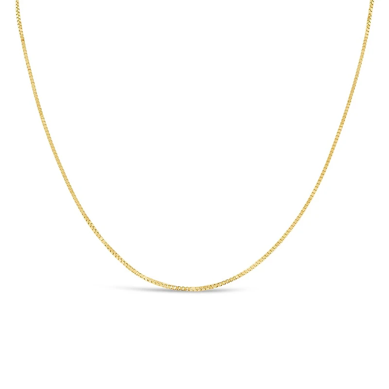 10K Yellow Gold 22" 0.8mm Box Chain