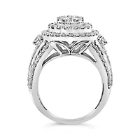 10K White Gold Diamond Fashion Pear Ring 2.00CTW I2I3/HIJ