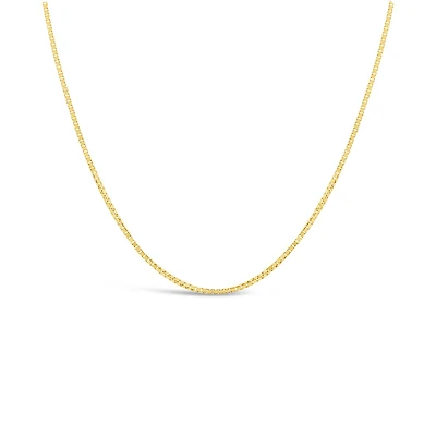 14K Yellow Gold 18" 0.8mm Box Link Chain