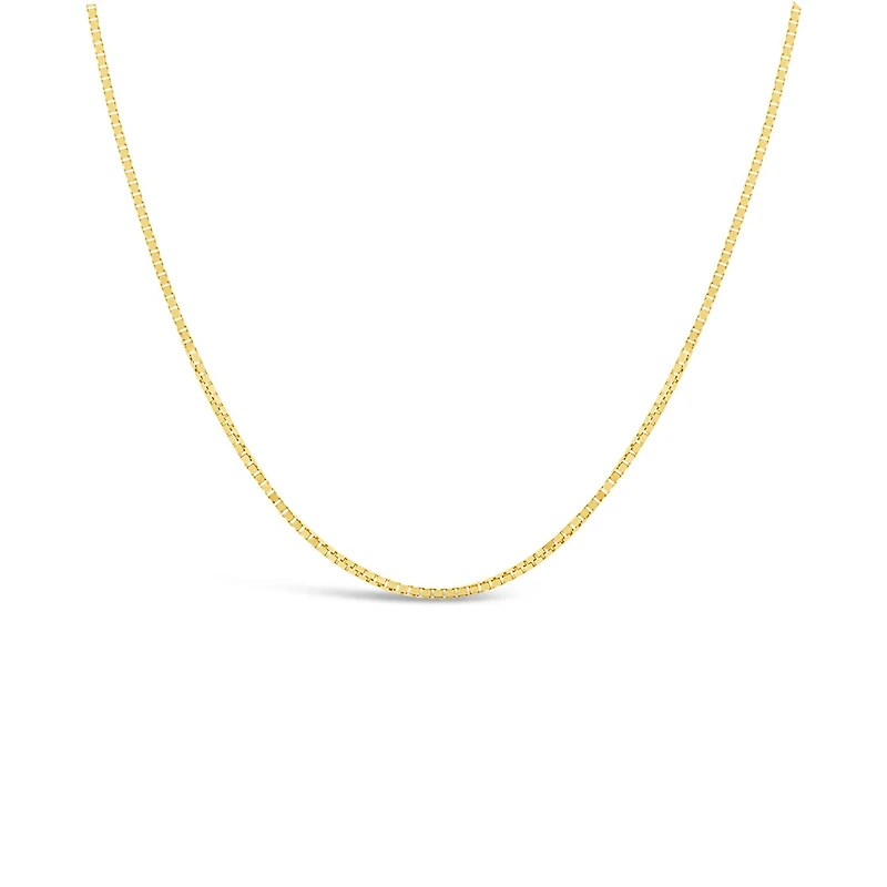 14K Yellow Gold 20" 0.8Mm Box Link Chain