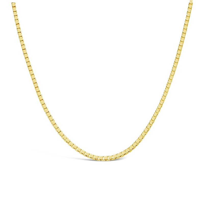 14K Yellow Gold 18" 1.00mm Box Link Chain