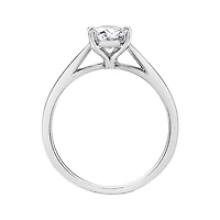 14K White Gold Oval Diamond Solitaire Ring 0.70CT I1/I