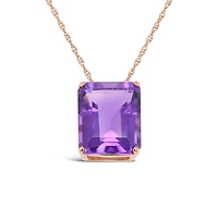 10K Rose Gold Amethyst Pendant