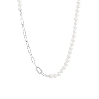 Sterling Silver 8-9mm Freshwater Pearl 22" Necklace