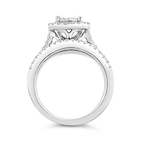 10K White Gold Diamond Three Piece Bridal Set 1.00CTW I2/HIJ