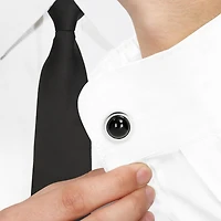 Julianna B Sterling Silver Black Onyx Bezel Set Cufflinks