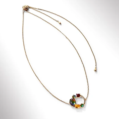 KORITE RADIANT Sterling Silver 18K Gold Plated Ammolite