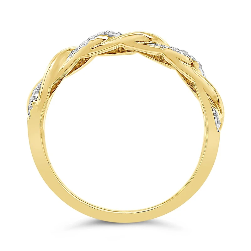 10K Yellow Gold 0.14CTW Diamond Fashion Band